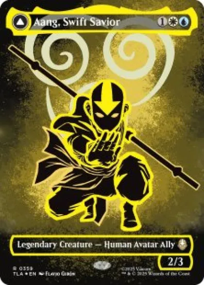 Aang, Swift Savior (#359) (Neon Ink) (foil) (borderless) - Avatar: The Last Airbender Varianten