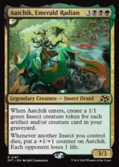 Aatchik, Emerald Radian (foil) - Aetherdrift Planeswalker Stamped