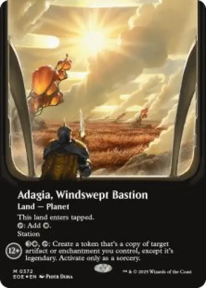 Adagia, Windswept Bastion (#372) (galaxy foil) (borderless) - Edge of Eternities