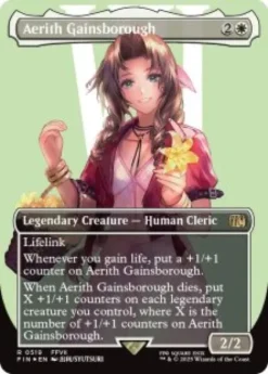 Aerith Gainsborough (#519) (surge foil) (borderless) - Final Fantasy Varianten