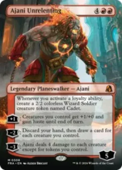 Ajani Unrelenting (foil) (borderless) - Reality Fracture Varianten
