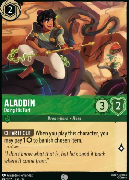 Aladdin, Doing His Part (foil) - Attack of the Vine