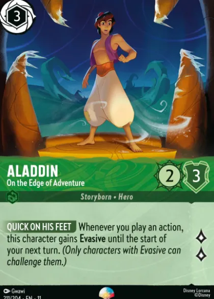 Aladdin, On the Edge of Adventure (foil) (borderless) - Winterspell