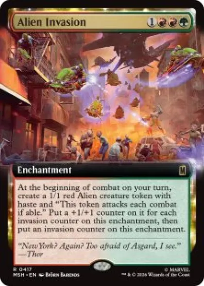 Alien Invasion (foil) (extended art) - Marvel Super Heroes Varianten
