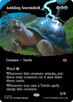 Ambling Stormshell (borderless) - Tarkir: Dragonstorm Varianten