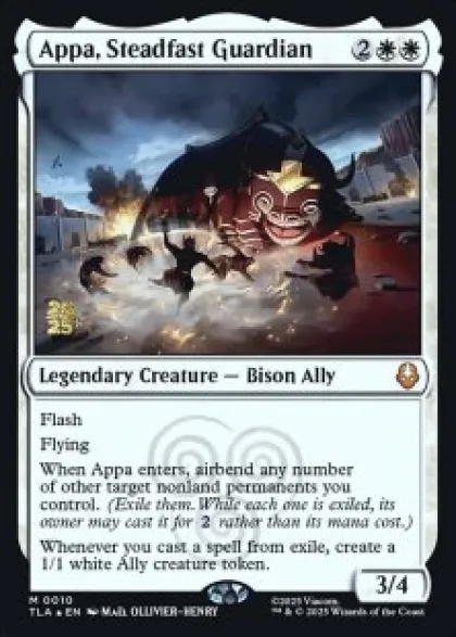 Appa, Steadfast Guardian (foil) - Avatar: The Last Airbender Prerelease Promo's