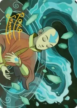 Art Card 45: Aang, at the Crossroads (signed) - Avatar: The Last Airbender Art Series