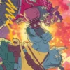 Art Card 29: Bebop & Rocksteady (signed) - Teenage Mutant Ninja Turtles Art Series