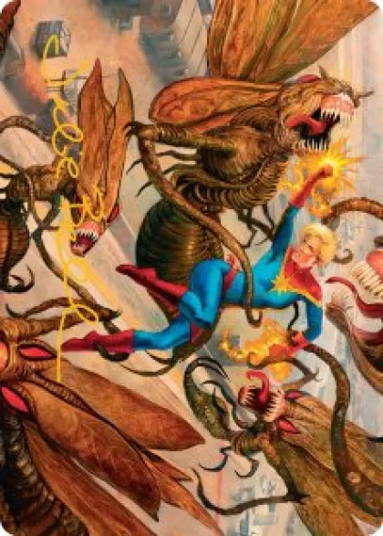 Art Card 36: Captain Marvel, Apex Avenger (signed) - Marvel Super Heroes Art Series