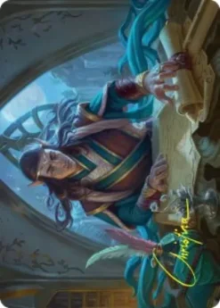 Art Card 09: Elrond, Moon-Reader (signed) - The Hobbit Art Series