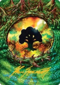 Art Card 32: Forest (signed) - Tarkir: Dragonstorm Art Series