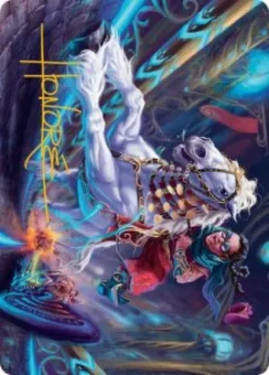Art Card 34: Gilded Ghoda (signed) - Aetherdrift Art Series