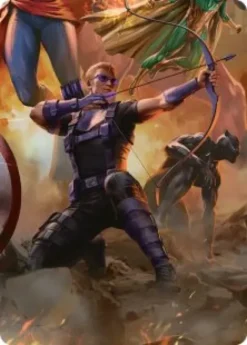 Art Card 06: Hawkeye, Trick Shot - Marvel Super Heroes Scene Box Art Series