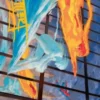 Art Card 45: Iceman and Firestar (signed) - Marvel Super Heroes Art Series