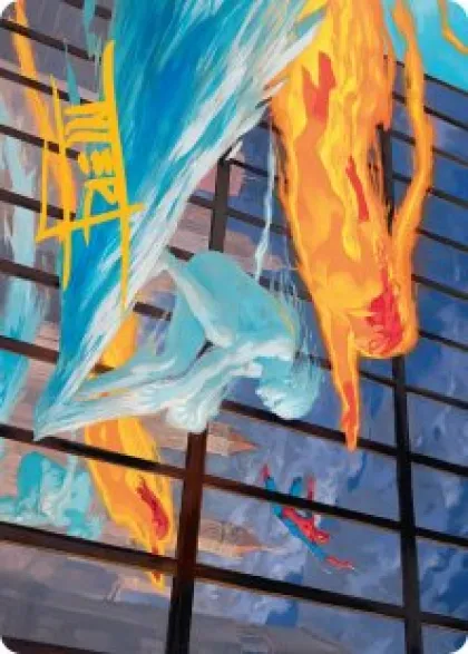 Art Card 45: Iceman and Firestar (signed) - Marvel Super Heroes Art Series