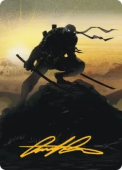 Art Card 20: Leonardo, Sewer Samurai (signed) - Teenage Mutant Ninja Turtles Art Series