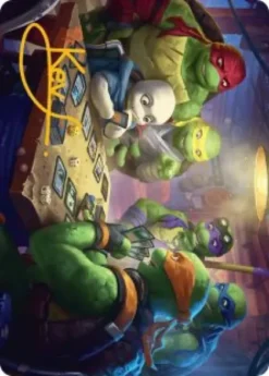 Art Card 14: Lessons from Life (signed) - Teenage Mutant Ninja Turtles Art Series