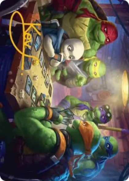 Art Card 14: Lessons from Life (signed) - Teenage Mutant Ninja Turtles Art Series