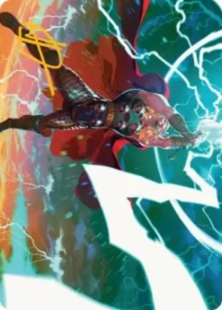 Art Card 11: Lightning Strike (signed) - Marvel Super Heroes Art Series