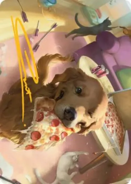 Art Card 44: Lucky the Pizza Dog - Marvel Super Heroes Art Series