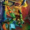 Art Card 13: Michelangelo, Game Master (signed) - Teenage Mutant Ninja Turtles Art Series