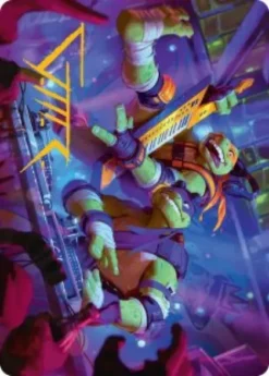 Art Card 15: Mikey & Don, Party Planners (signed) - Teenage Mutant Ninja Turtles Art Series