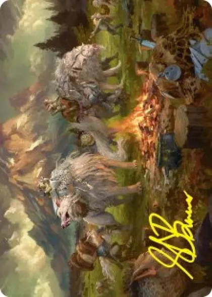 Art Card 54: Mount Gundabad Mobilizes (signed) - The Hobbit Art Series