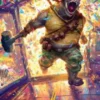 Art Card 54: Rocksteady, Rowdy Rhino (signed) - Teenage Mutant Ninja Turtles Art Series