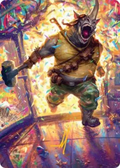 Art Card 54: Rocksteady, Rowdy Rhino (signed) - Teenage Mutant Ninja Turtles Art Series