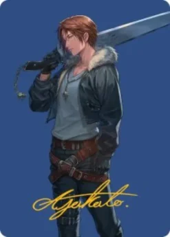 Art Card 47: Squall, SeeD Mercenary (signed) - Final Fantasy Art Series