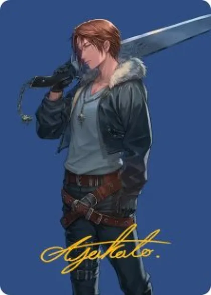 Art Card 47: Squall, SeeD Mercenary (signed) - Final Fantasy Art Series