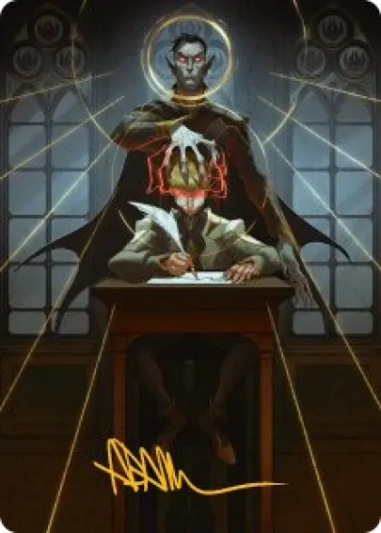 Art Card 45: Vampiric Tutor (signed) - Secrets of Strixhaven Art Series