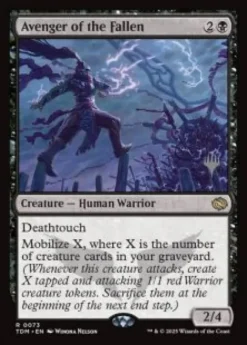 Avenger of the Fallen (foil) - Tarkir: Dragonstorm Planeswalker Stamped