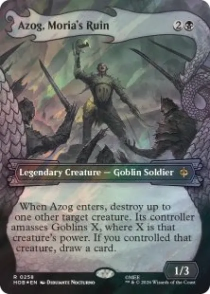 Azog, Moria's Ruin (#258) (surge foil) (borderless) - The Hobbit Varianten
