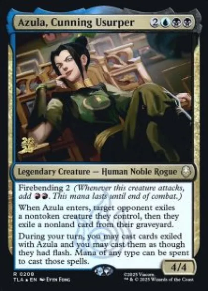 Azula, Cunning Usurper (foil) - Avatar: The Last Airbender Prerelease Promo's