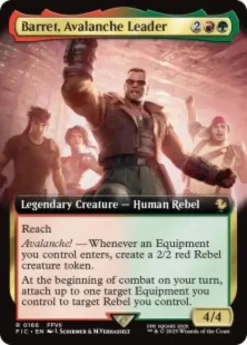 Barret, Avalanche Leader (#166) (foil) (extended art) - Final Fantasy Commander Varianten