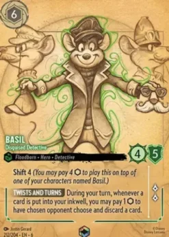 Basil, Disguised Detective (foil) (borderless) - Azurite Sea