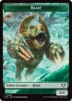 Beast token (#6) (foil) (4/4) - Edge of Eternities Commander