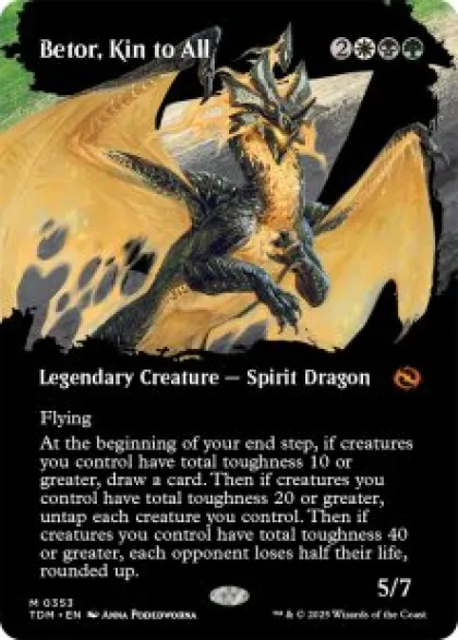 Betor, Kin to All (#353) (borderless) - Tarkir: Dragonstorm Varianten