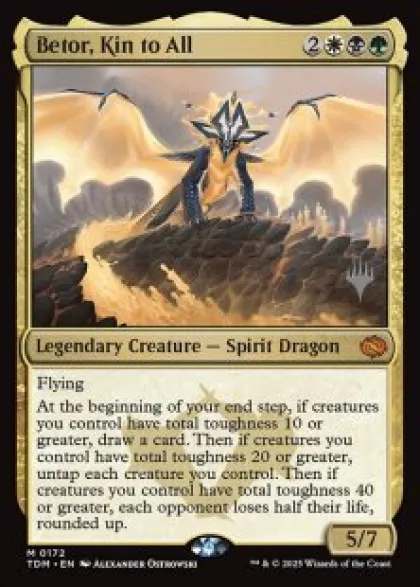 Betor, Kin to All (foil) - Tarkir: Dragonstorm Planeswalker Stamped