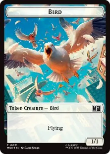 Bird token (#21) (surge foil) (1/1) - Marvel Super Heroes Commander