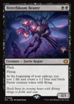 Bitterbloom Bearer (foil) - Lorwyn Eclipsed Planeswalker Stamped