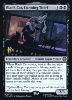 Black Cat, Cunning Thief (foil) - Marvel's Spider-Man Prerelease Promo's