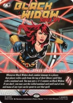 Black Widow, Super Spy (#393) (foil) (borderless) - Marvel Super Heroes Varianten