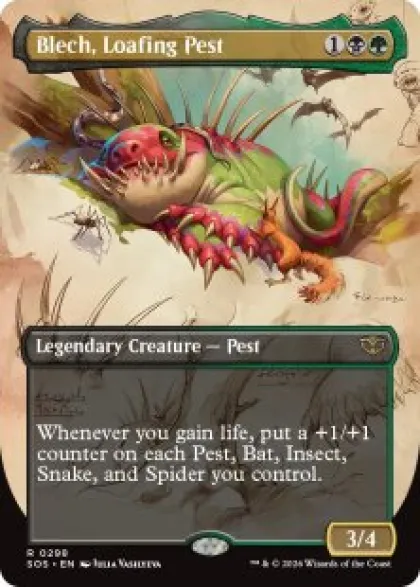 Blech, Loafing Pest (foil) (borderless) - Secrets of Strixhaven Varianten