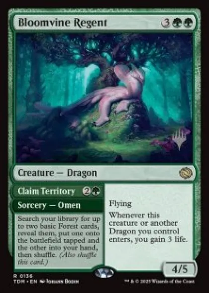 Bloomvine Regent (foil) - Tarkir: Dragonstorm Planeswalker Stamped