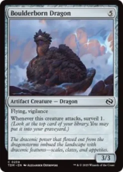 Boulderborn Dragon (foil) - Tarkir: Dragonstorm