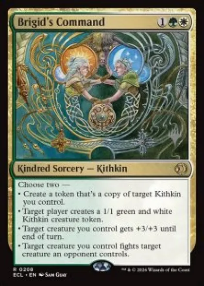 Brigid's Command (foil) - Lorwyn Eclipsed Planeswalker Stamped