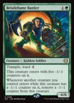 Bristlebane Battler (foil) - Lorwyn Eclipsed Planeswalker Stamped