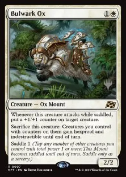 Bulwark Ox (foil) - Aetherdrift Planeswalker Stamped